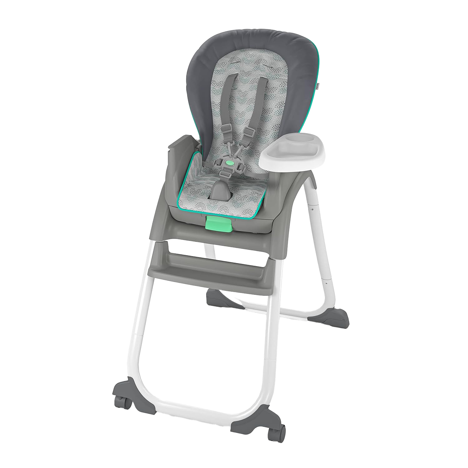 Full Course 6-in-1 High Chair, designed for longevity, accommodating children from infancy through toddler years with six convertible modes and two dishwasher-safe trays for effortless cleanup.